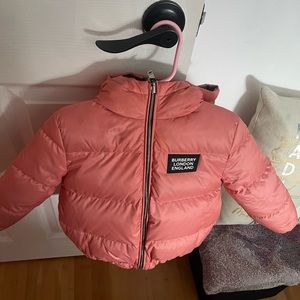 Authentic Girls Burberry Puffer Size 24 months